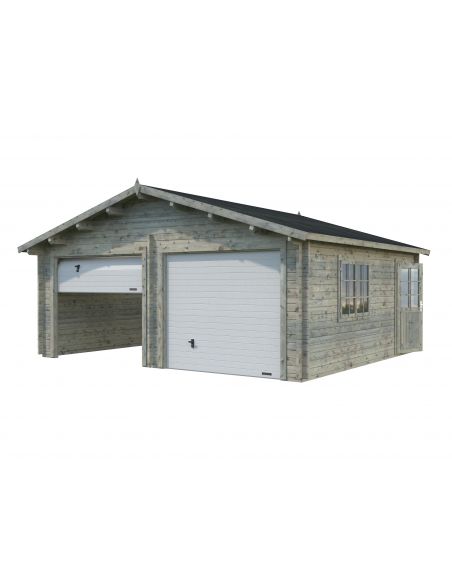 PALMAKO - Double garage Roger 28.4 m² en bois - 44 mm