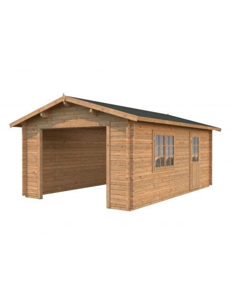 PALMAKO - Garage Roger 19 m² en bois - 44 mm