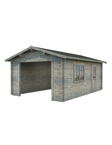 PALMAKO - Garage Roger 19 m² en bois - 44 mm