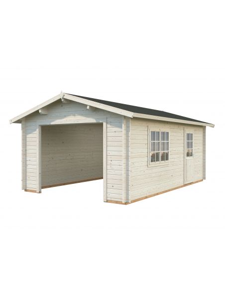 PALMAKO - Garage Roger 19 m² en bois - 44 mm