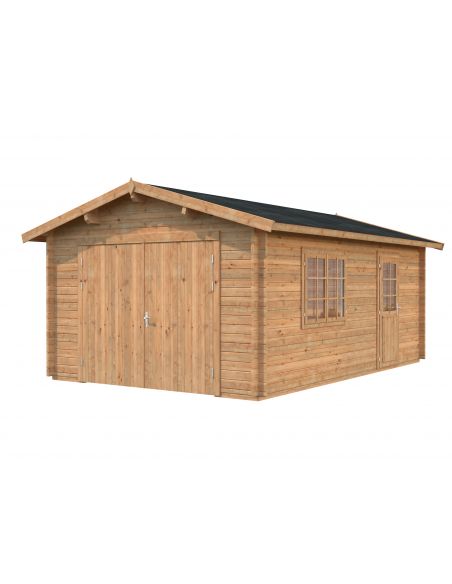 PALMAKO - Garage Roger 19 m² en bois - 44 mm