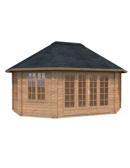 PALMAKO - Tonnelle de jardin Hanna 20.3 m² avec plancher - 44 mm
