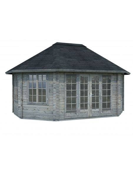 PALMAKO - Tonnelle de jardin Hanna 20.3 m² avec plancher - 44 mm