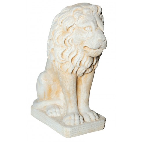 Lion H.48 cm en pierre reconstituée