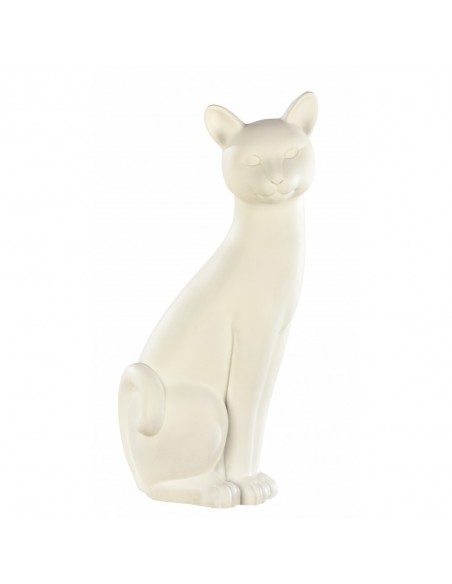 Chat déco H58 cm au choix Noir ou Ivoire
