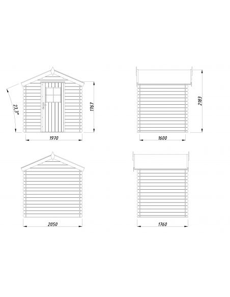 WHITE WOOD - Abri de jardin Pablo I 2.9 m² - 19 mm