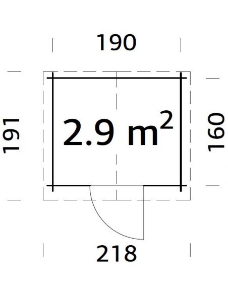 WHITE WOOD - Abri de jardin Pablo I 2.9 m² - 19 mm