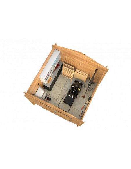 WHITE WOOD - Abri de jardin Valence 5 m² - 28 mm