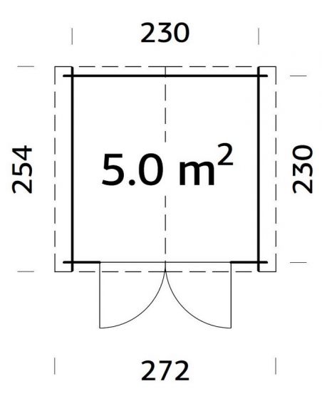 WHITE WOOD - Abri de jardin Valence 5 m² - 28 mm