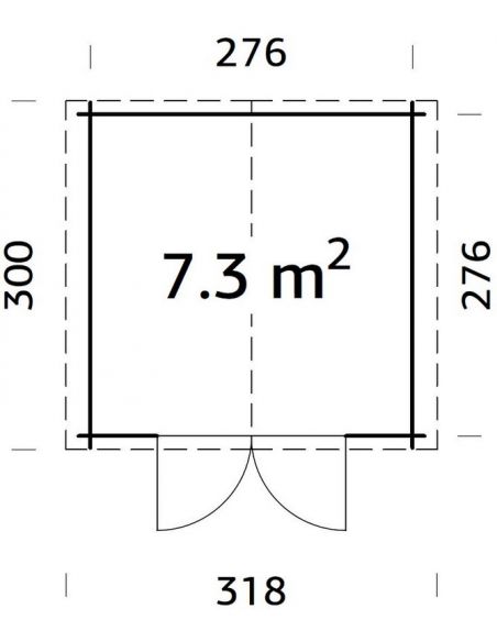 WHITE WOOD - Abri de jardin Valence II 7.3 m² - 28 mm