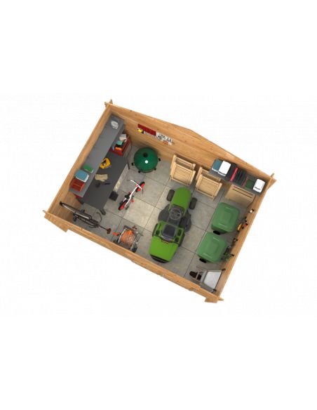 WHITE WOOD - Abri de jardin Bruges I 10.8 m² - 28 mm