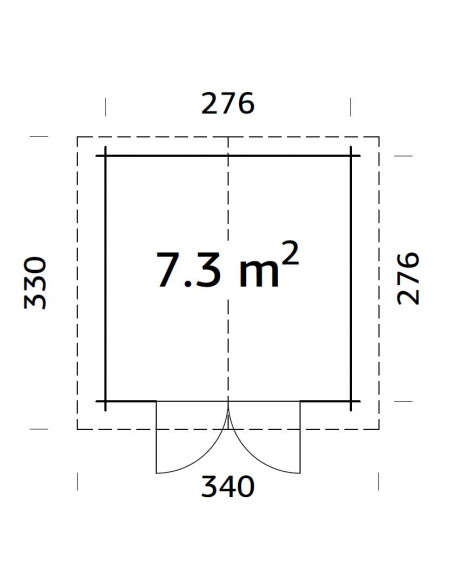 Achat Abri de jardin Lotta 7.6 m² en bois massif 28 mm - Palmako