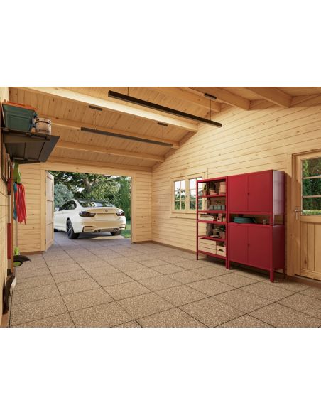 PALMAKO - Garage Roger 19 + 33.2 m² - Porte bois - 44 mm