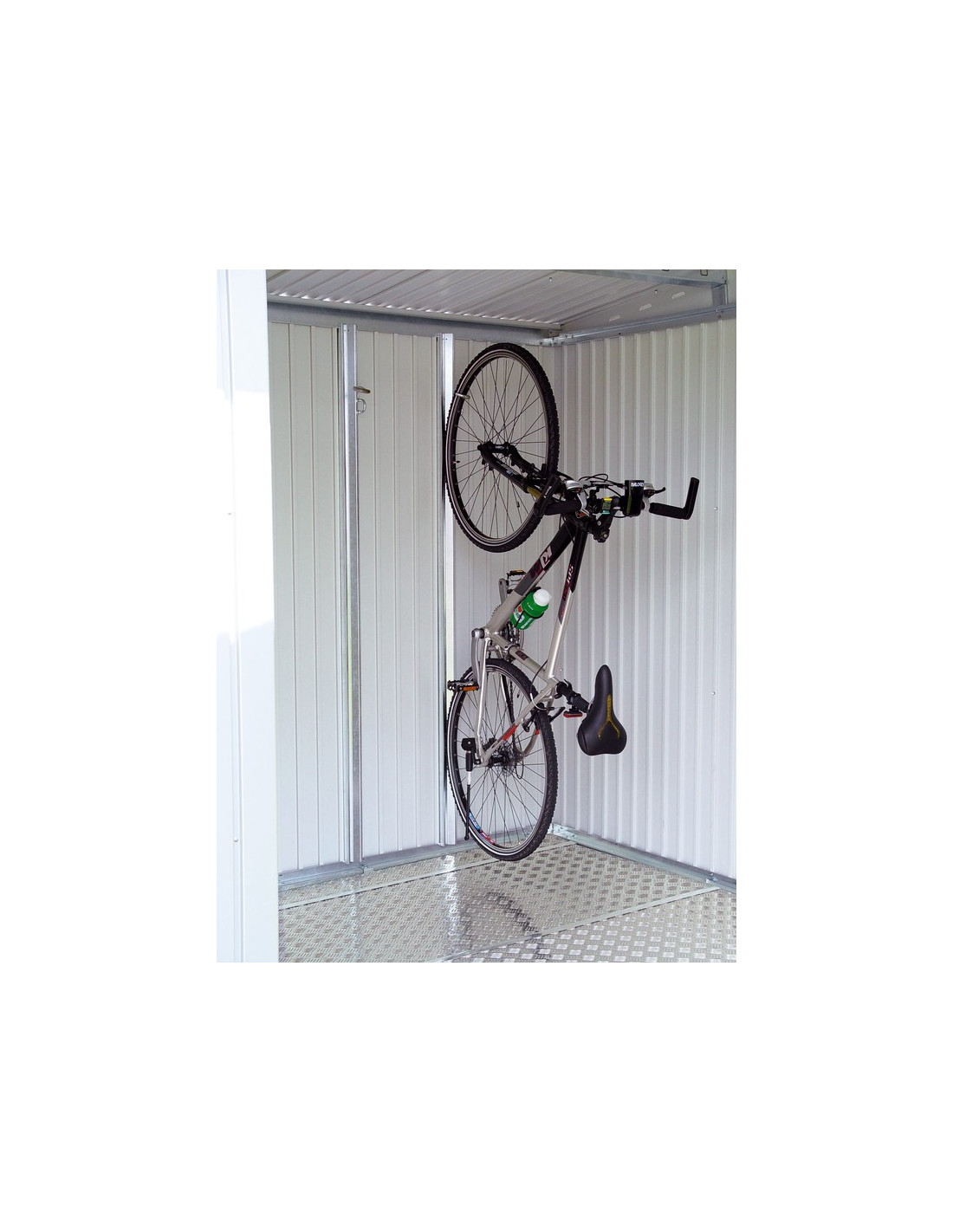 Support de vélo pour abri métallique