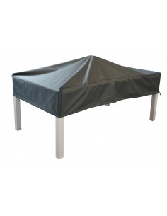 Housse de table de jardin 220 x 100 cm - Polyester gris