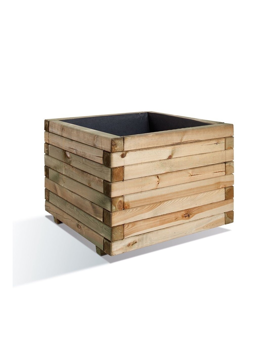bac carre stockholm bois traite de 80x80 cm
