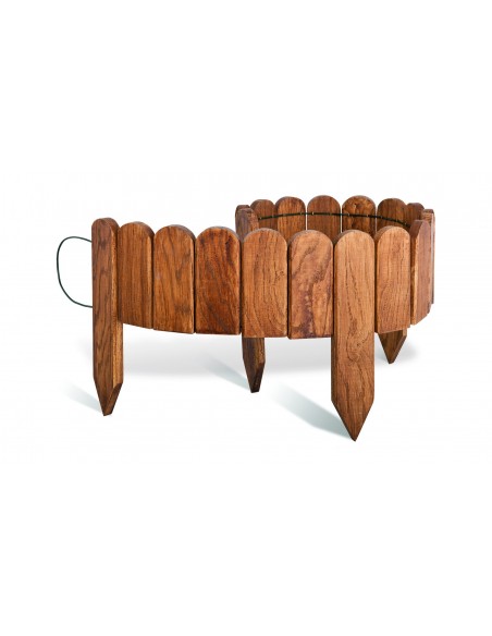 Bordure pleine en chêne 114x15/30 cm