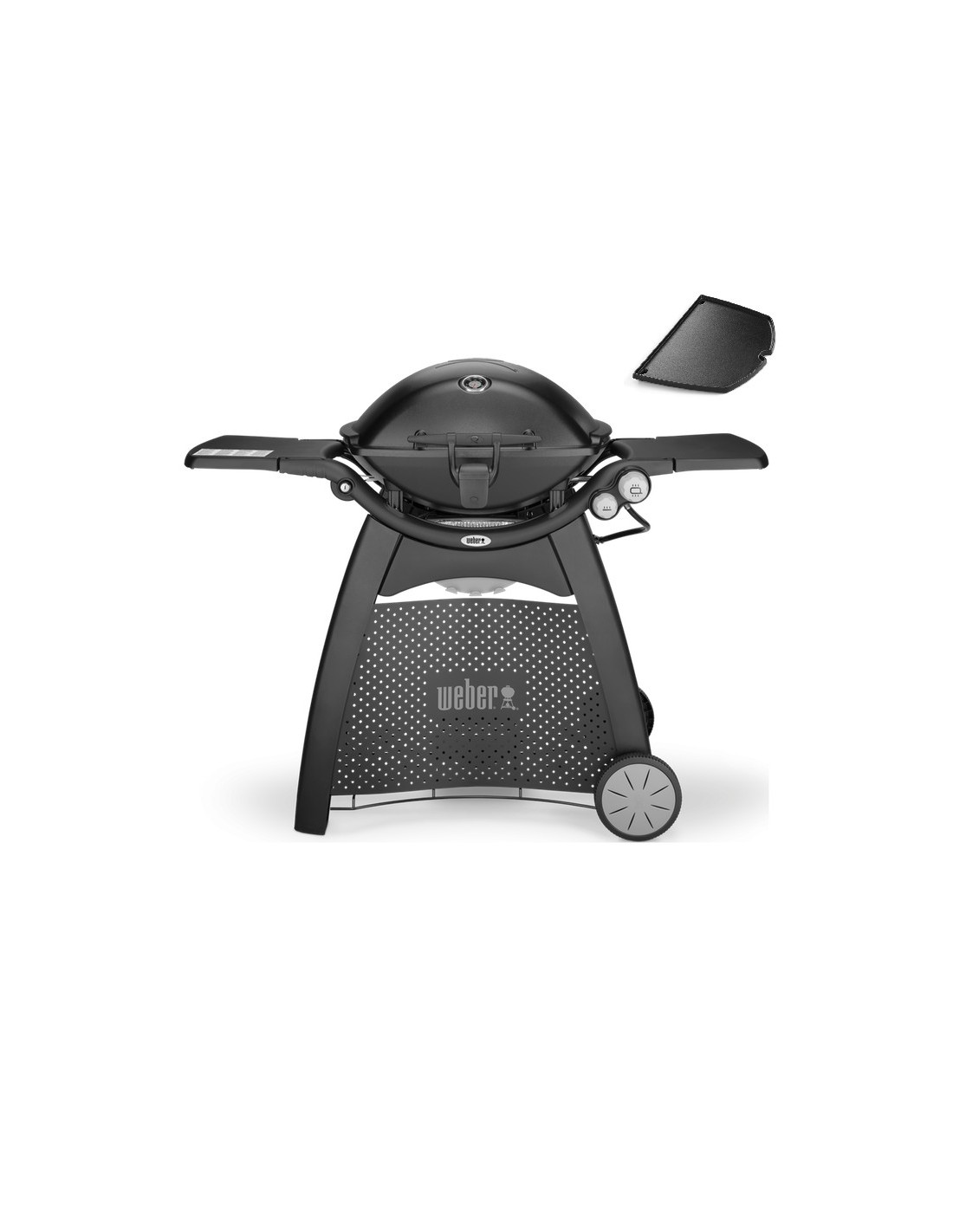 Barbecue à gaz Q3200 Black noir avec chariot   plancha 6506 Weber