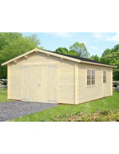 Garage Roger 25 m² au choix en bois massif  44 mm