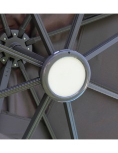 Luminaire LED pour parasol déporté rechargeable - Proloisirs