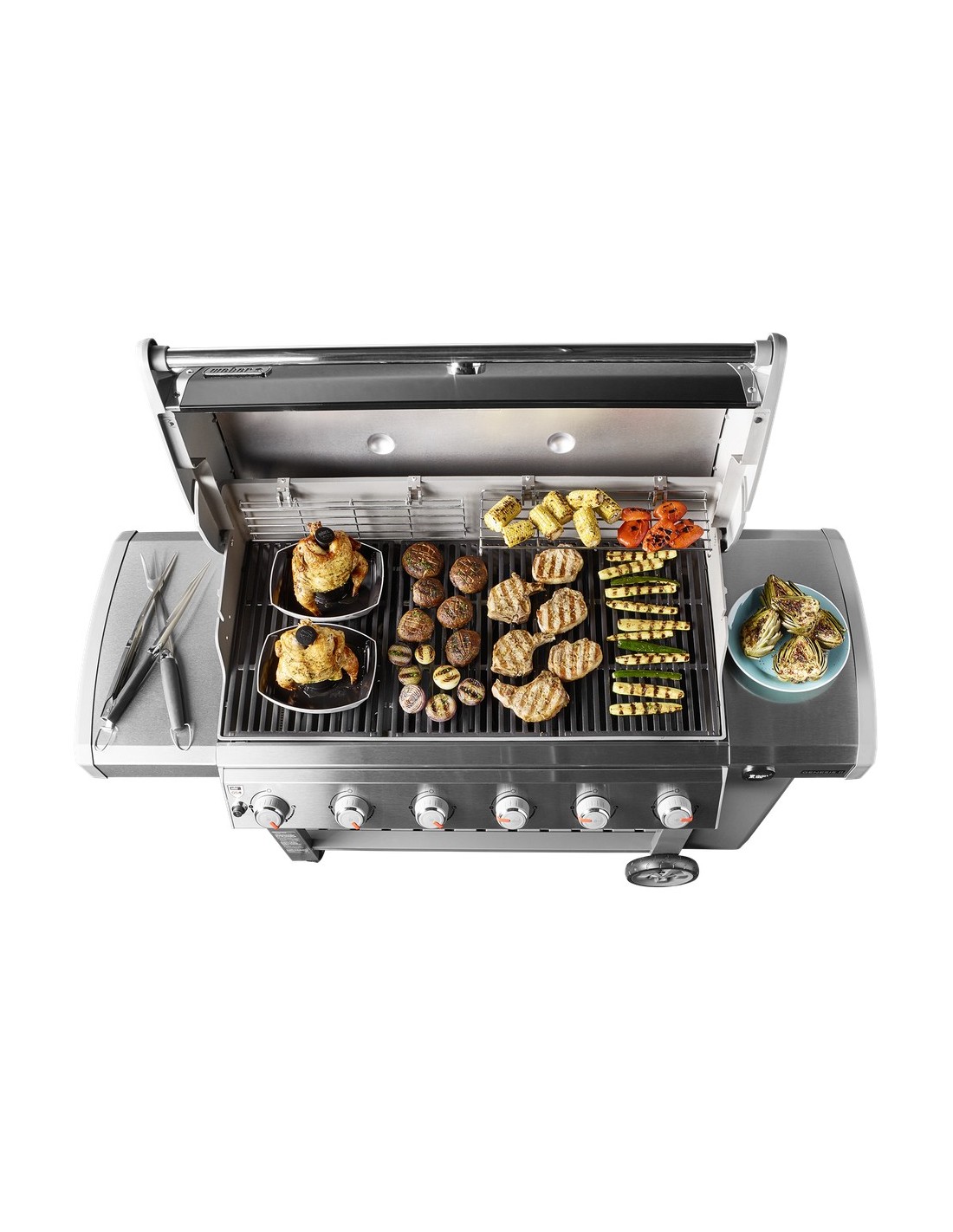 Barbecue à gaz Genesis II LX S640 Gbs inox + plancha offerte Weber