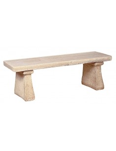 Achat Banc droit simple 123 cm en pierre reconstituée - Hairie Grandon