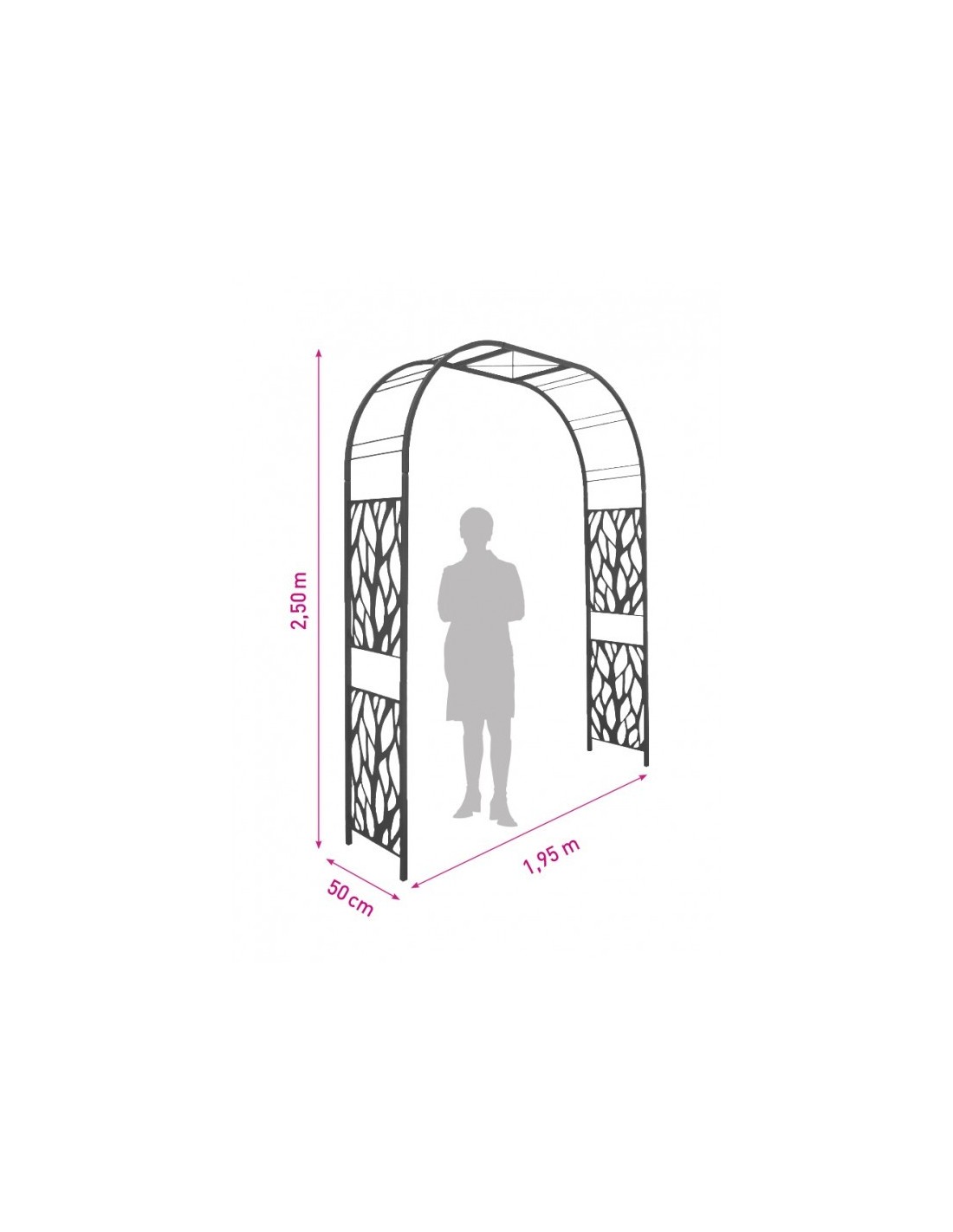 Arche jardin solaire - L 150 cm - Roman - Vente en ligne au