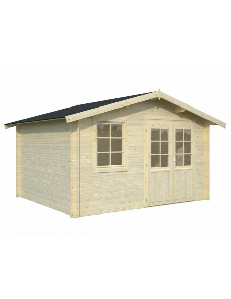 Abri de jardin Klara 10.8 m² en bois massif 28 mm