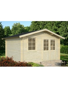 Abri de jardin Klara 10.8 m² en bois massif 28 mm