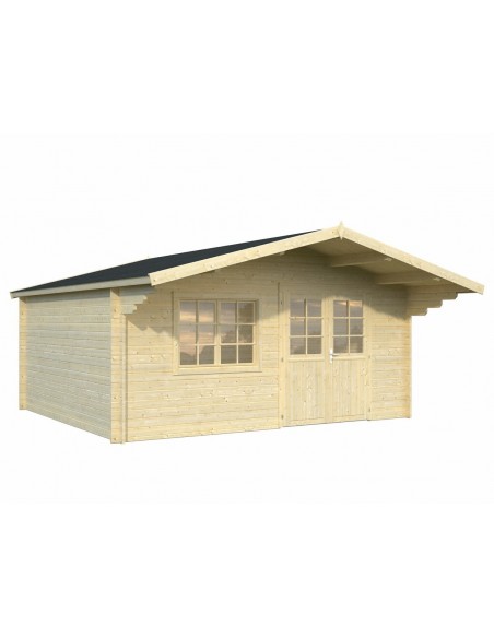 Abri de jardin Britta 19.7 m² en bois massif 40 mm