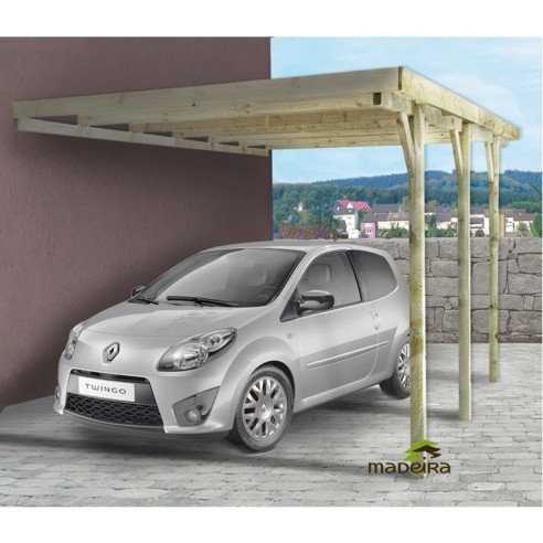 Carport HENRI adossable traité autoclave de 14.8 m²