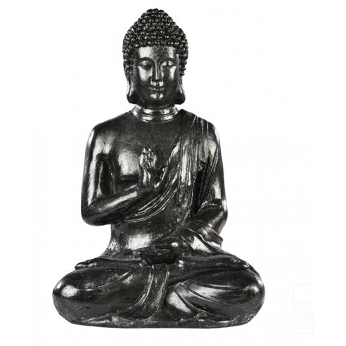 Statue Bouddha Chinois ton pierre H 28cm 