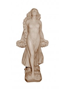 Statue Vénus H.164 cm aux roses patinée vieillie