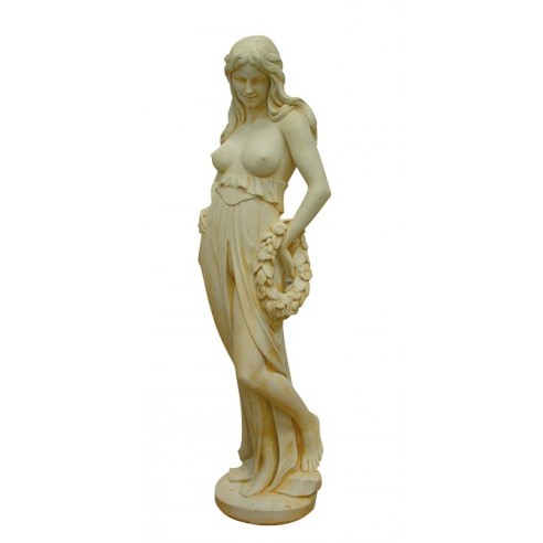 Statue Clara H.150 cm patinée vieillie