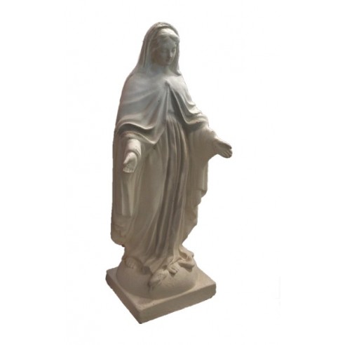 Statue Vierge H.86 cm patinée vieillie Grandon