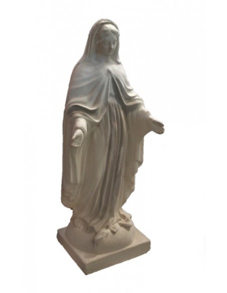 Statue Vierge H.86 cm patinée vieillie Grandon