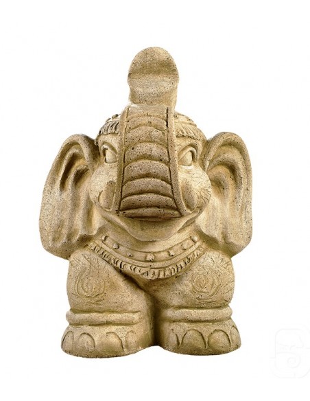 Eléphant Hindou H.40 cm patiné vieilli