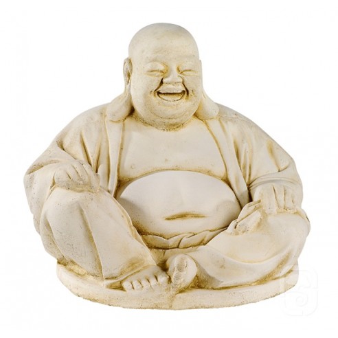 Statue Bouddha Chinois H.41 cm patiné vieilli