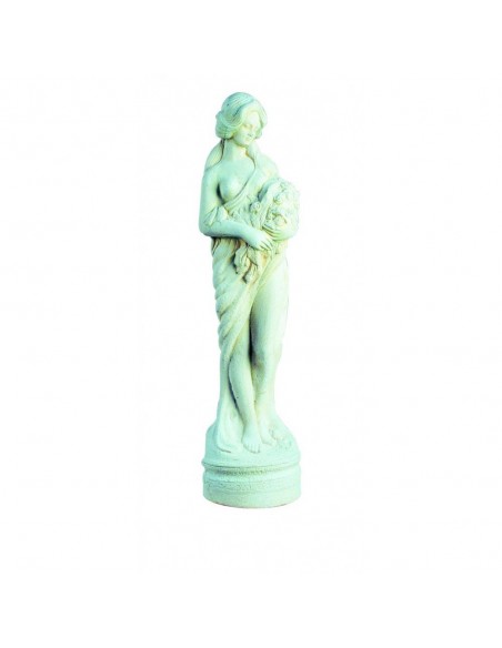 Statue Vénus aux fleurs H.80 cm patinée vieillie Grandon