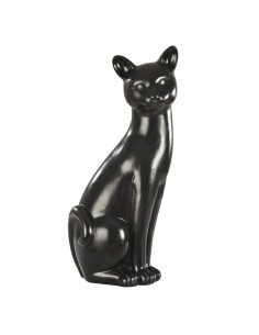 Chat déco H58 cm au choix Noir ou Ivoire