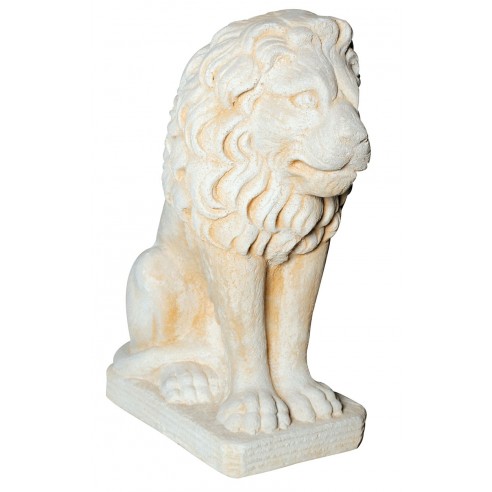 Lion H.48 cm en pierre reconstituée