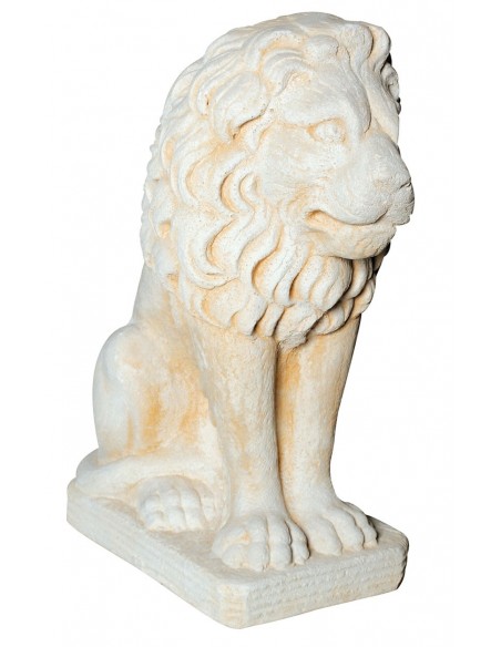 Lion H.48 cm en pierre reconstituée