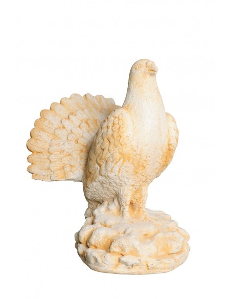 Pigeon Paon H.35 cm coloris au choix Grandon