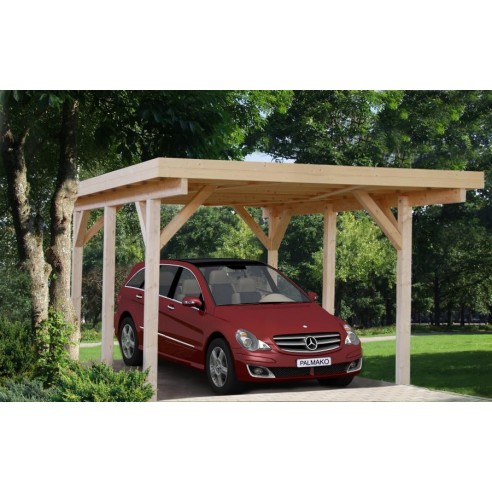 Carport Karl 18.4 m² avec poteaux 12x12 lamellé-collé