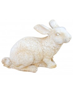 Gros lapin H.37 cm patiné vieilli