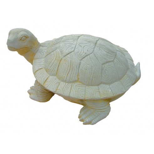 Tortue géante H.34 cm patinée vieillie