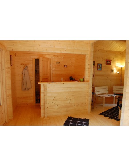 Résidence de loisirs Anna 27 m² en bois massif 70 mm