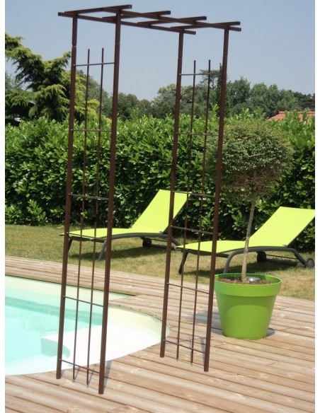 Pergola "modèle étroit" coloris fer vieilli