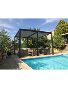 Achat COULEURS DU MONDE - Pergola bioclimatique autoportante GAÏA - 3 x 4 m