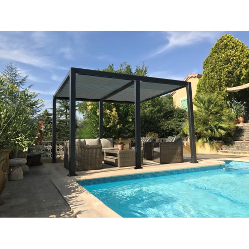 Achat COULEURS DU MONDE - Pergola bioclimatique autoportante GAÏA - 3 x 4 m